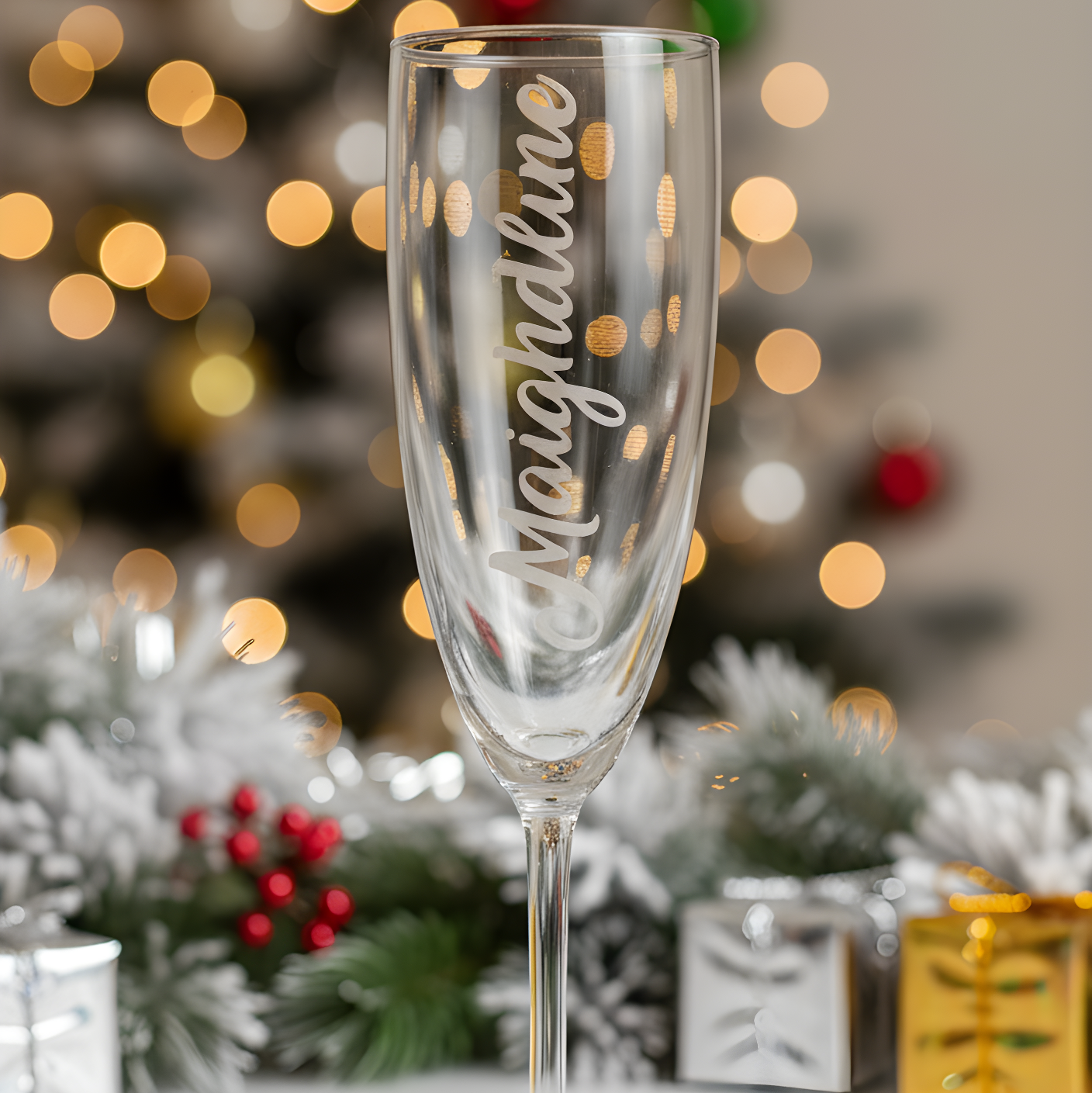 Champagneglas met naam